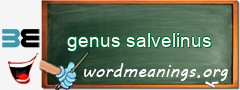 WordMeaning blackboard for genus salvelinus